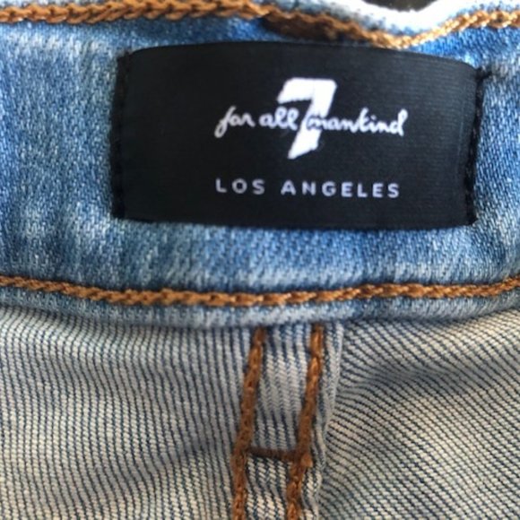 7 For All Mankind Mid Roll Denim Shorts - Picture 4 of 5